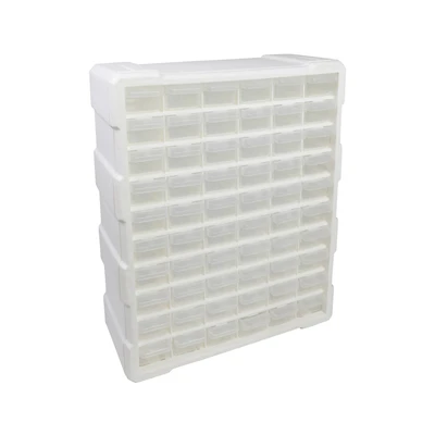 Everything Mary White 60 Drawer Plastic Organizer