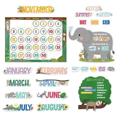 Creative Teaching Press® Jungle Friends Calendar Set Bulletin Board set