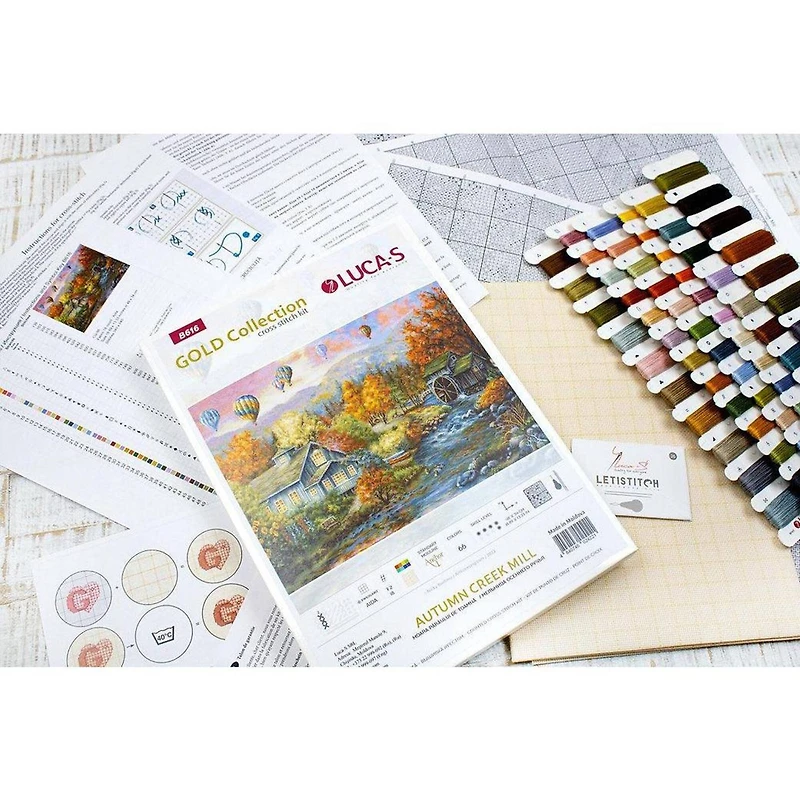 Luca-S Autumn Creek Mill Counted Cross Stitch Kit