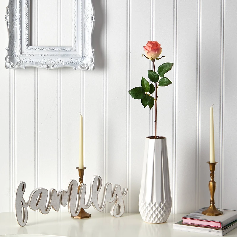 Peach & Cream Rose Bud Stem, 6ct.