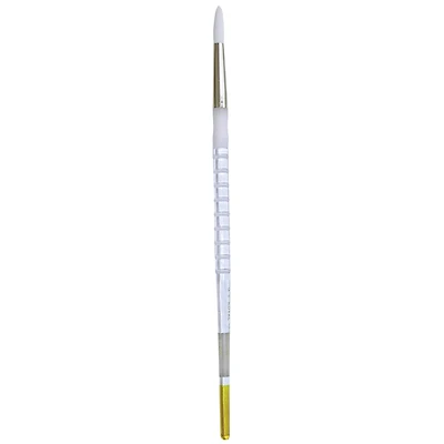 Royal & Langnickel® Soft-Grip™ White Taklon Long Handle Round Brush, Size 2