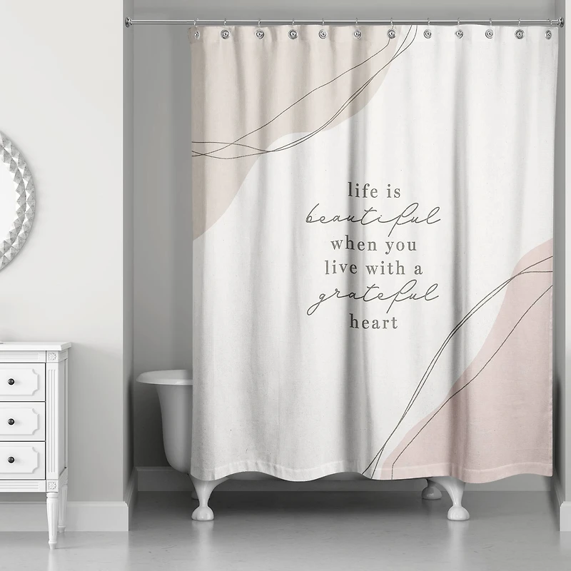 Grateful Heart Boho 71" x 74" Shower Curtain