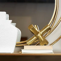 7" Gold Aluminum Jack Abstract Sculpture