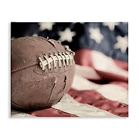 Stupell Industries Football & American Flag Canvas Wall Art
