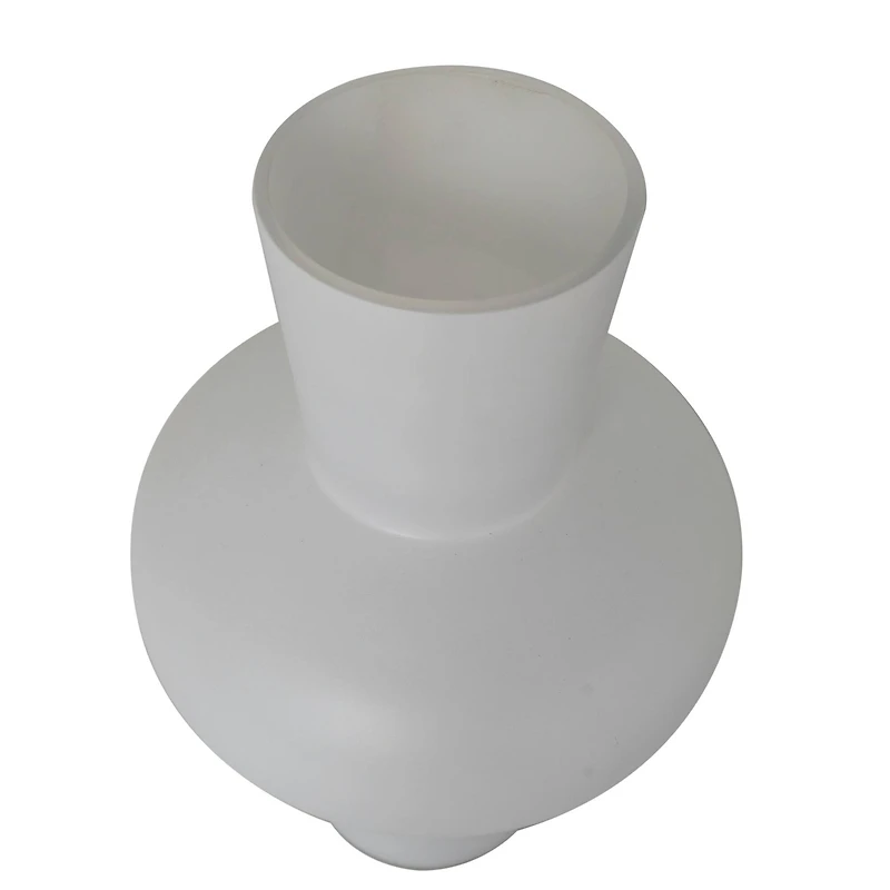 White Glass Trumpet Vase Set