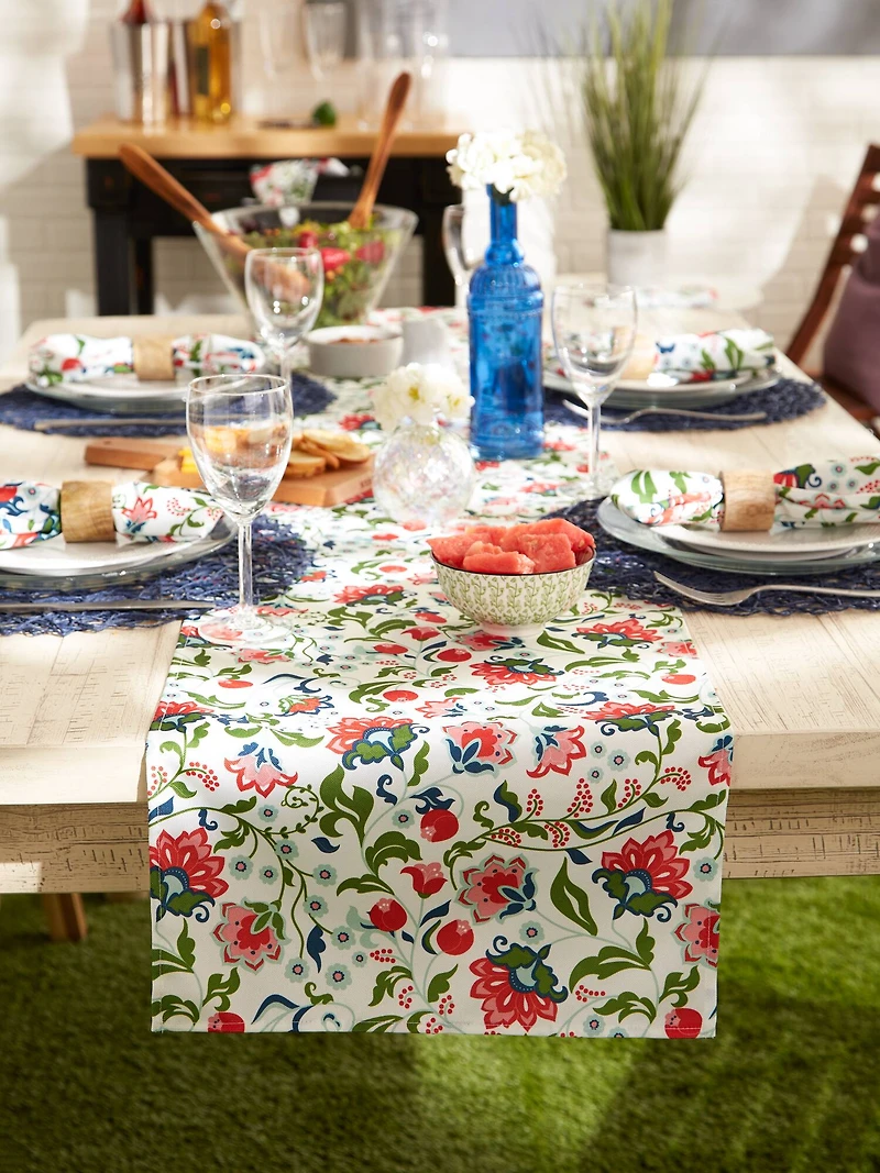 DII® Garden Floral Print Outdoor Table Runner