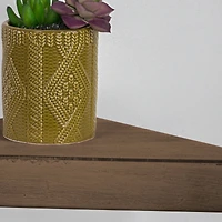 Walnut Brown Floating Corner Shelves Set