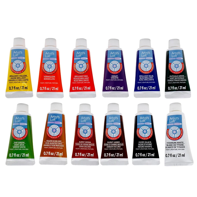16 Pack: 12 ct. (192 total) Basics Acrylic Paints by Artist's Loft™