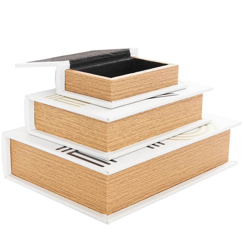 White Home, Love, Joy Book Storage Box Set