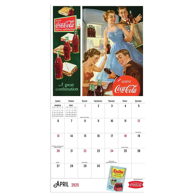 TF Publishing 2025 Coca-Cola Mini Calendar