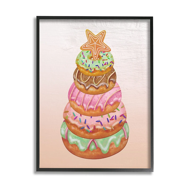 Stupell Industries Seasonal Sweets Stacked Donuts Framed Giclee Art