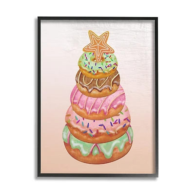 Stupell Industries Seasonal Sweets Stacked Donuts Framed Giclee Art