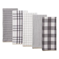 DII® Gray Farmhouse Woven Dishtowel Set