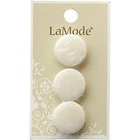 LaMode®  3/4" White Marbled Shank Buttons, 3ct.