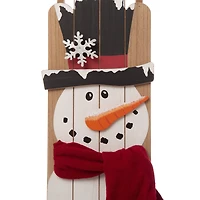 Glitzhome® 3.5ft. Wooden Christmas Snowman Porch Sign