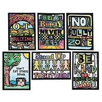 S&S® Worldwide Anti-Bully & Kindness Velvet Art Posters, 24ct.
