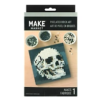 10" x 10" Skull Pixelated Brick Art Kit by Make Market®