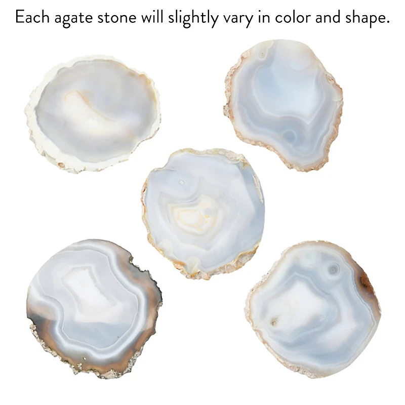 Hello Honey® 18" Gray Agate Accent on Metal & Marble Stand