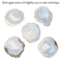 Hello Honey® 18" Gray Agate Accent on Metal & Marble Stand