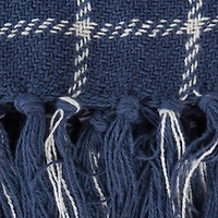 DII® French Blue Checked Plaid Throw