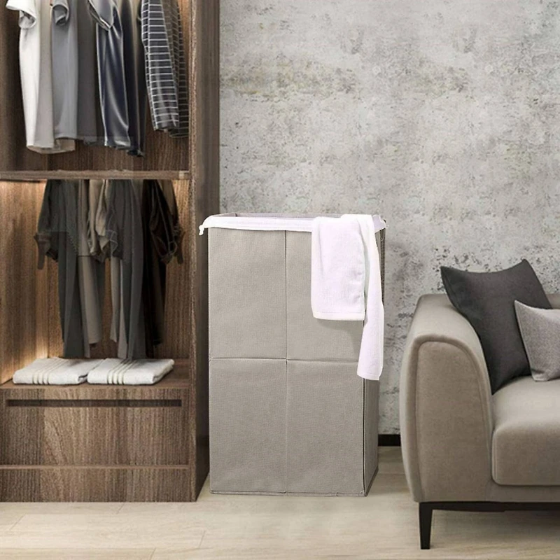 NEX™ Foldable Single Hamper Basket with Lid & Removable Liner