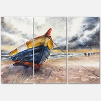 Designart - Wooden Boat On The Baltic Shores