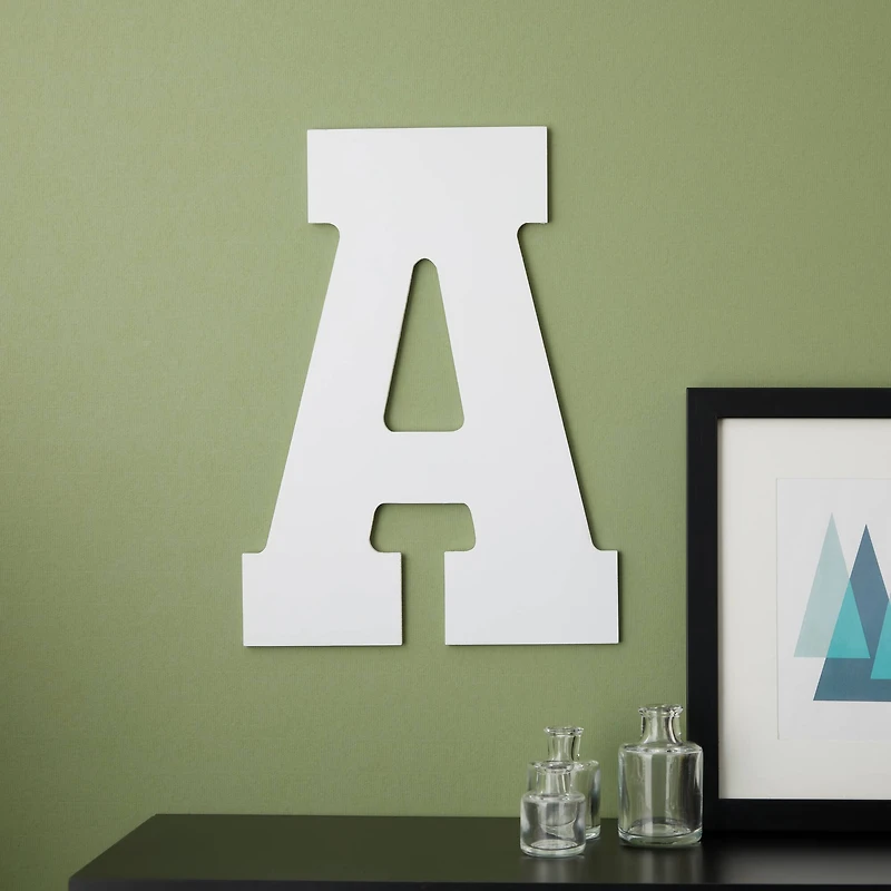 13" White MDF Uppercase Letter by Make Market