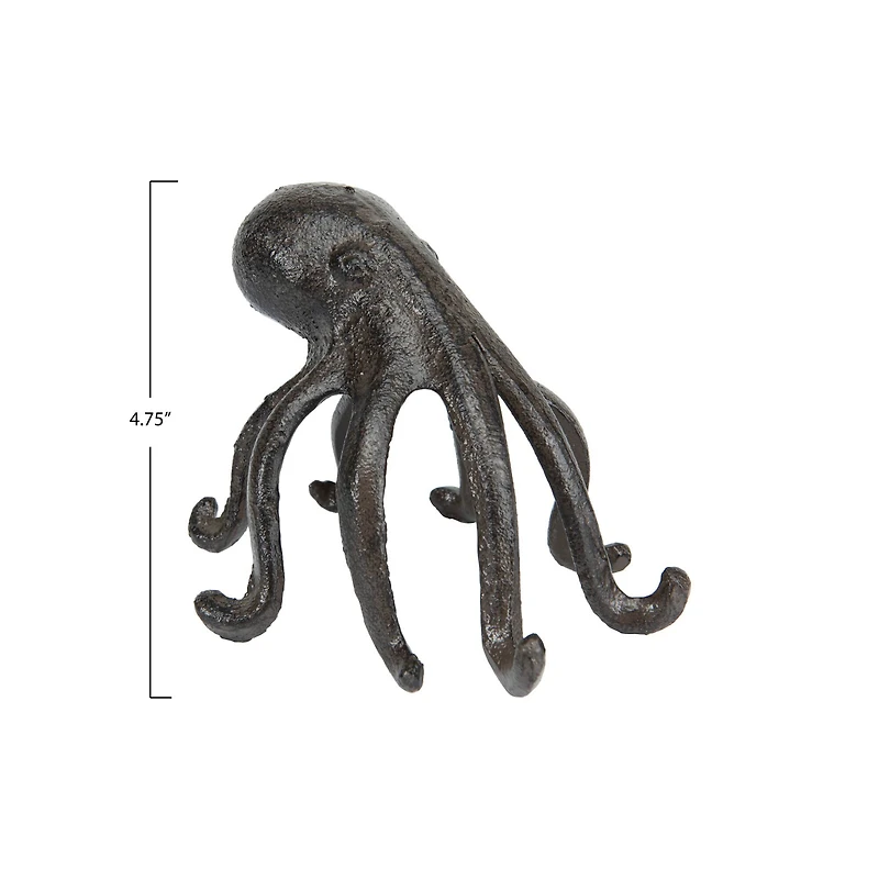 Hello Honey® 5" Dark Brown Cast Iron Octopus Phone Tablet Stand