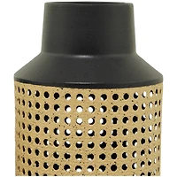 The Novogratz Brown Metal Open Weaved Inspired Vase Set of 2 14", 12"