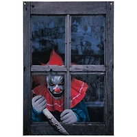 47" Creepy Clown Scary Window Halloween Decoration