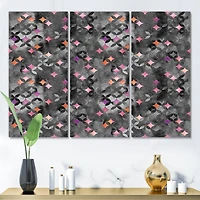 Designart - Geometry Intersecting Circles With Pink Stars