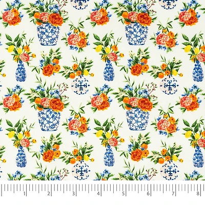 SINGER Potted Bouquets Cotton Fabric