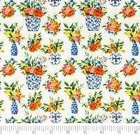 SINGER Potted Bouquets Cotton Fabric