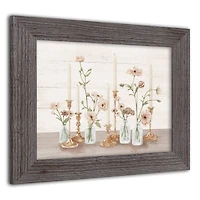 Florals with Candles Western Framed Print