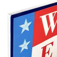 40" Americana Welcome Metal Wall Sign