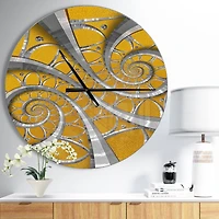 Designart 'Time Spiral In Antique Style Modern Wall Clock