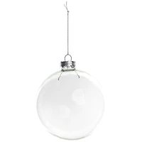 4ct. 4" Clear Glass Ball Ornaments