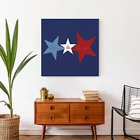 Simple Tri Star Canvas Wall Art
