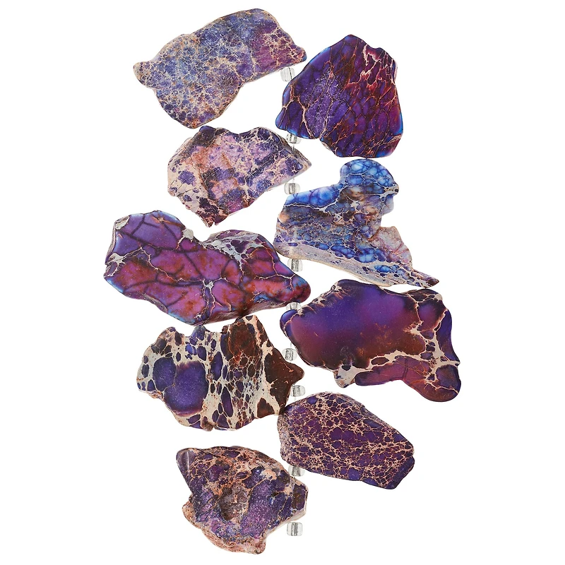 12 Pack: Brown & Purple Jasper Nugget Beads by Bead Landing™