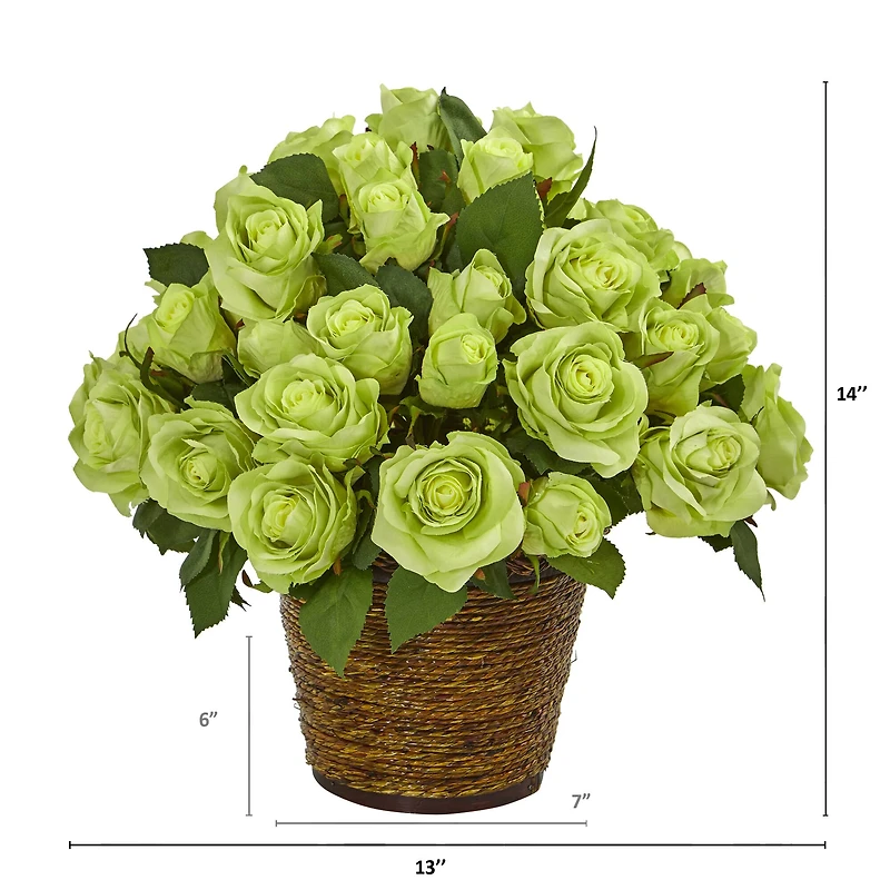 14" Rose Arrangement in Basket
