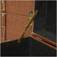 Brown Inspired Trunk with Latches & Leather Accent Set 