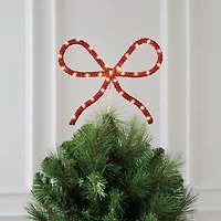 9.5" Red Rhinestone Bow Lighted Tree Topper by Ashland®