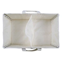 Navy Polyester Lattice Rectangle All Purpose Storage Bin