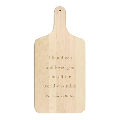 17" All the World Was Mine Maple Paddle Cutting Board