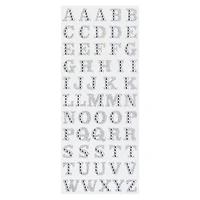 Silver Glitter Rhinestone Alphabet Stickers by Recollections™ 