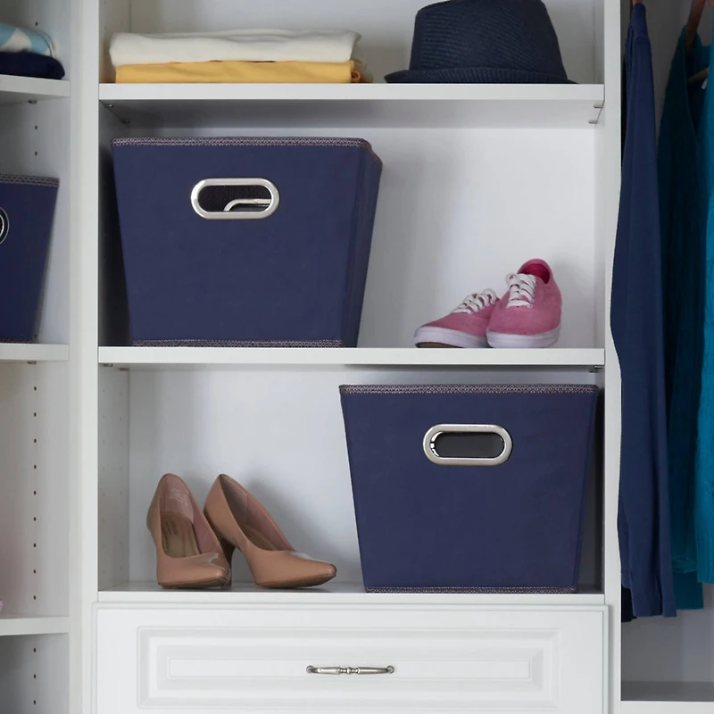 Household Essentials 10" Blue Tapered Bins, 2ct.