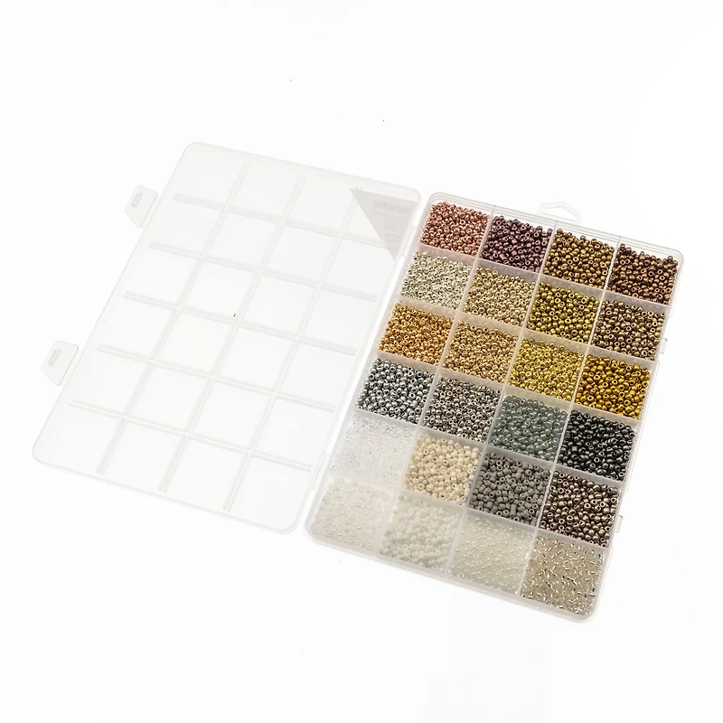 8/0 Neutral & Metallic Glass Seed Beads, 10.5oz. by Bead Landing™