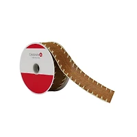 1.5" x 25ft. Brown Whip Stitched Wired Ribbon by Celebrate It®