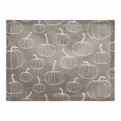 Gray Pumpkin Pattern Cotton Twill Placemat