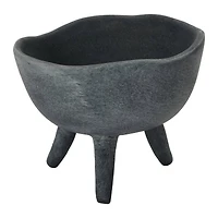 Hello Honey® 5.5" Matte Black Footed Terra Cotta Planter
